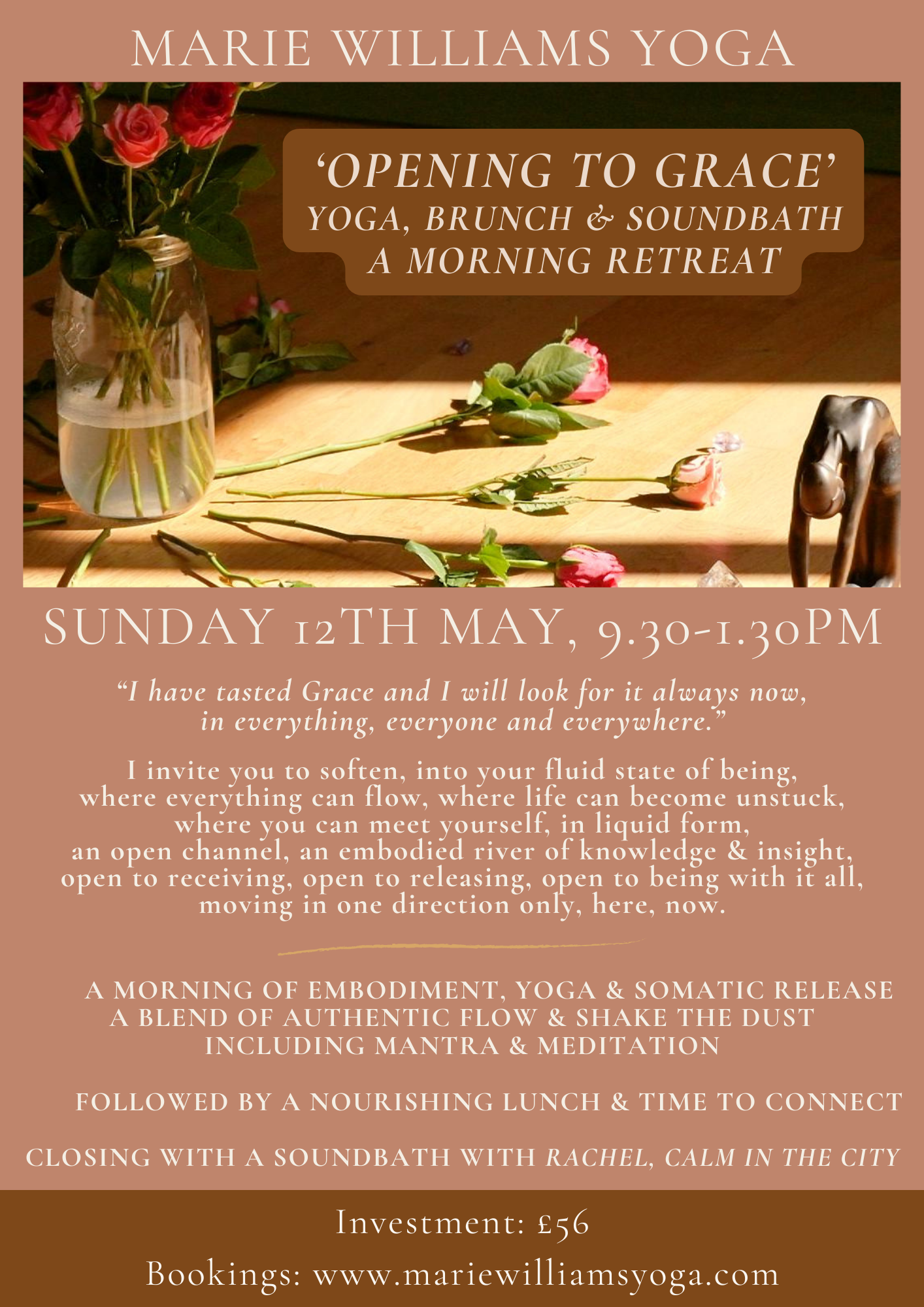 'Opening to Grace' -May Morning Retreat, Yoga & Brunch